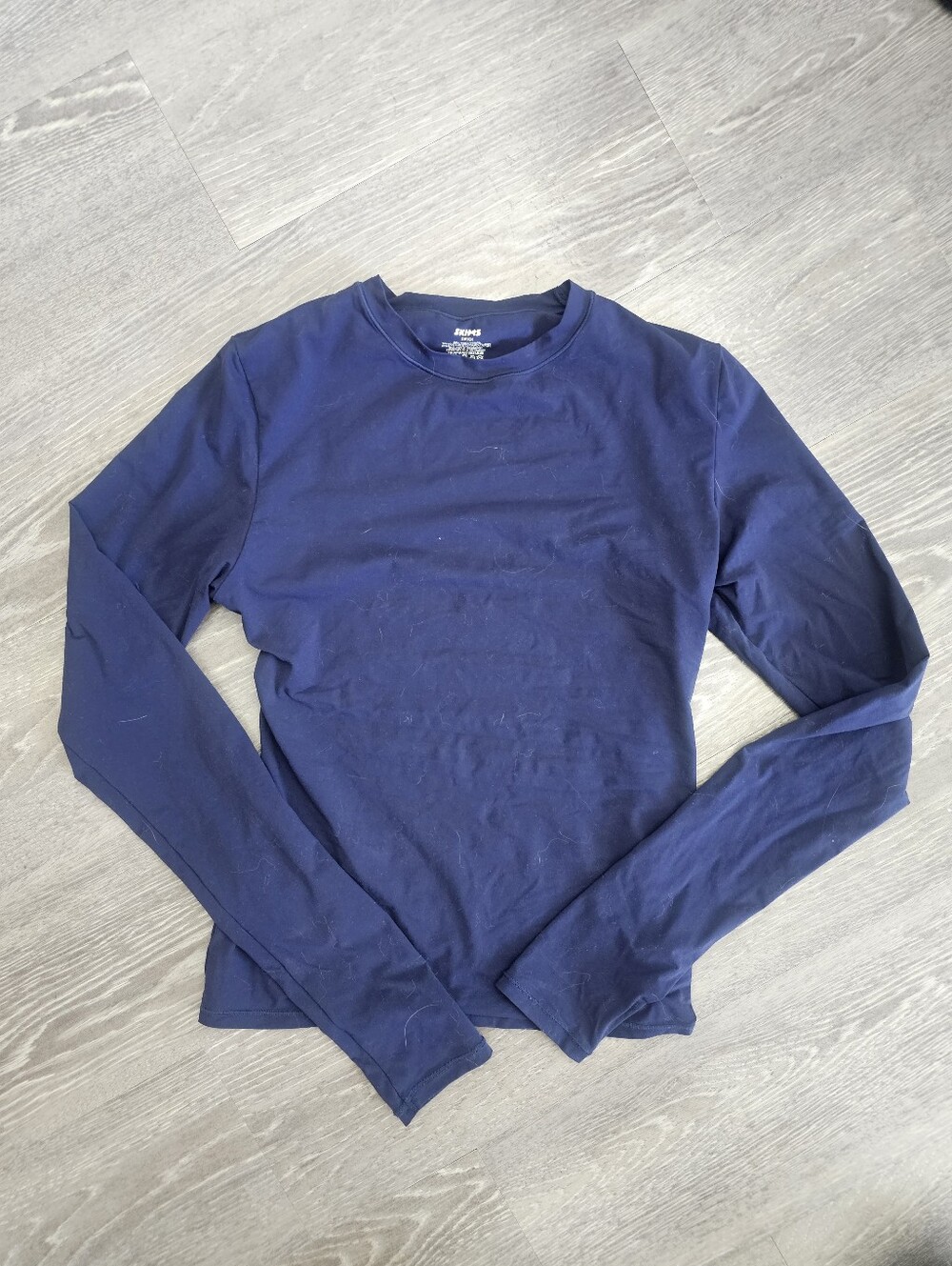 Skims Fits Everybody Long Sleeve Blue Navy Size Small
